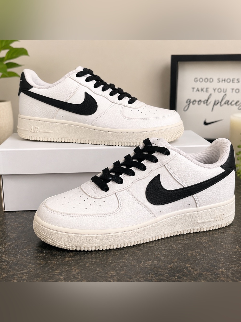 Nike Air Force 1 Low ‘07 White/Black • Youth Size 6Y (Women’s 7.5) • Gently Used